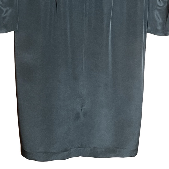 CARDIERE ET CIE BLACK SILK ONE PIECE BUTTON BACK DRESS GREAT CONDITION (10) - Picture 7 of 8
